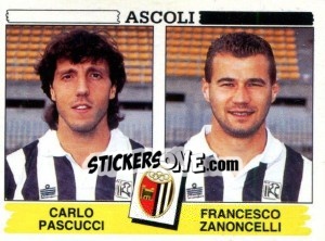 Sticker Carlo Pascucci / Francesco Zanoncelli - Calciatori 1994-1995 n. 385 - Panini