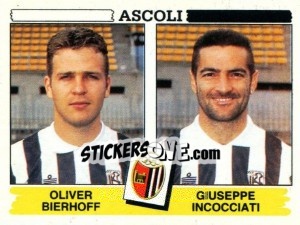 Sticker Oliver Bierhoff / Giuseppe Incocciati - Calciatori 1994-1995 n. 387 - Panini