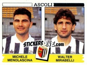 Sticker Michele Menolascina / Walter Mirabelli - Calciatori 1994-1995 - Panini