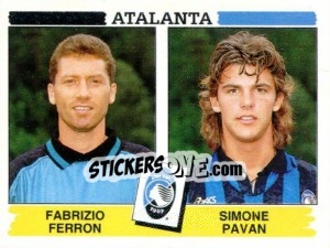 Sticker Fabrizio Ferron / Simone Pavan - Calciatori 1994-1995 n. 392 - Panini