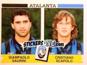 Sticker Giampaolo Saurini / Cristiano Scapolo - Calciatori 1994-1995 - Panini