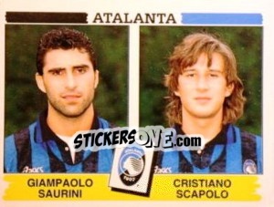 Sticker Giampaolo Saurini / Cristiano Scapolo - Calciatori 1994-1995 n. 396 - Panini