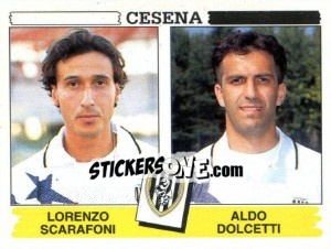 Sticker Lorenzo Scarafoni / Aldo Dolcetti - Calciatori 1994-1995 - Panini