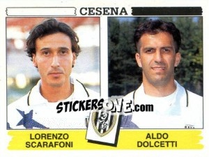 Sticker Lorenzo Scarafoni / Aldo Dolcetti - Calciatori 1994-1995 n. 406 - Panini