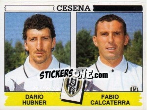 Sticker Dario Hubner / Fabio Calcaterra - Calciatori 1994-1995 n. 407 - Panini