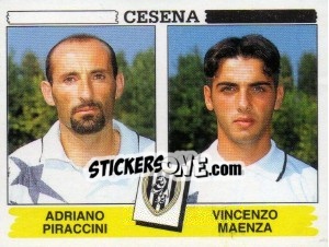 Sticker Adriano Piraccini / Vincenzo Maenza - Calciatori 1994-1995 n. 408 - Panini