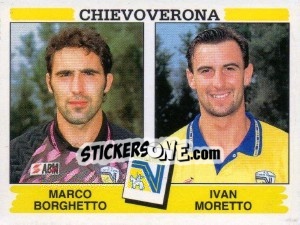 Sticker Marco Borgheto / Ivan Moretto - Calciatori 1994-1995 n. 411 - Panini