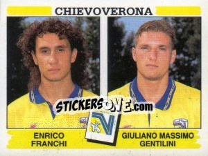 Sticker Enrico Franchi / Giuliano Massimo Gentilini - Calciatori 1994-1995 n. 412 - Panini