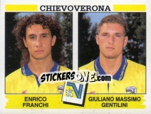 Sticker Enrico Franchi / Giuliano Massimo Gentilini - Calciatori 1994-1995 - Panini