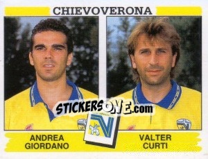 Sticker Andrea Giordano / Valter Curti - Calciatori 1994-1995 - Panini