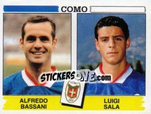 Sticker Alfredo Bassani / Luigi Sala - Calciatori 1994-1995 n. 423 - Panini