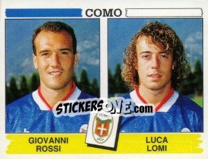 Sticker Giovanni Rossi / Luca Lomi - Calciatori 1994-1995 - Panini