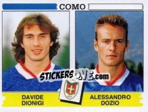 Sticker Davide Dionigi / Alessandro Dozio - Calciatori 1994-1995 n. 426 - Panini