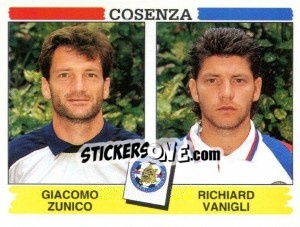 Cromo Giacomo Zunico / Richiard Vanigli - Calciatori 1994-1995 - Panini