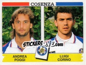 Sticker Andrea Poggi / Luigi Corino - Calciatori 1994-1995 n. 431 - Panini