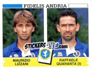 Cromo Maurizio Lizzani / Raffaele Quaranta - Calciatori 1994-1995 - Panini