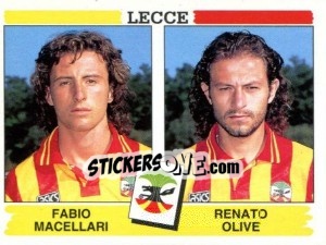 Sticker Fabio Macellari / Renato Olive - Calciatori 1994-1995 n. 450 - Panini