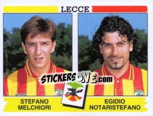 Sticker Stefano Melchiori / Egidio Notaristefano - Calciatori 1994-1995 - Panini