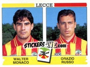 Cromo Walter monaco / Orazio Russo - Calciatori 1994-1995 - Panini