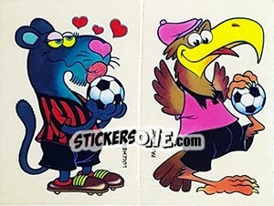 Figurina Mascotte Lucchese / Palermo - Calciatori 1994-1995 - Panini