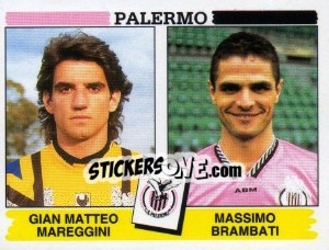 Sticker Gian Matteo Mareggini / Massimo Brambati - Calciatori 1994-1995 n. 468 - Panini