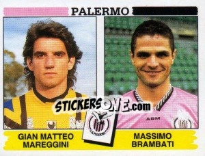 Figurina Gian Matteo Mareggini / Massimo Brambati - Calciatori 1994-1995 - Panini