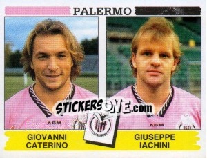 Sticker Giovanni Caterino / Giuseppe Iachini - Calciatori 1994-1995 n. 469 - Panini