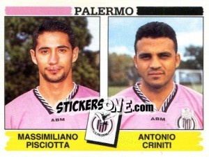 Sticker Massimiliano Pisciotta / Antonio Criniti - Calciatori 1994-1995 n. 474 - Panini