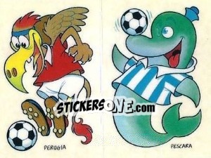 Sticker Mascotte Perugia / Pescara - Calciatori 1994-1995 - Panini