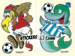 Sticker Mascotte Perugia / Pescara - Calciatori 1994-1995 n. 475 - Panini
