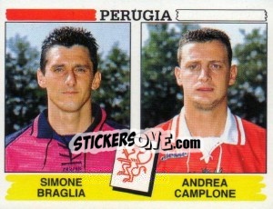 Sticker Simone Braglia / Andrea Camplone - Calciatori 1994-1995 n. 478 - Panini