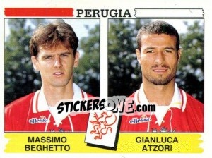 Cromo Massimo Beghetto / Gianluca Atzori - Calciatori 1994-1995 - Panini