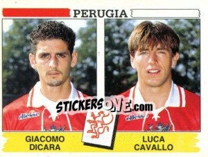 Sticker Giacomo Dicara / Luca Cavallo - Calciatori 1994-1995 - Panini