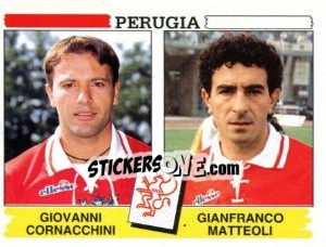 Cromo Giovanni Cornacchini / Gianfranco Matteoli - Calciatori 1994-1995 - Panini