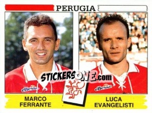 Cromo Marco Ferrante / Luca Evangelisti - Calciatori 1994-1995 - Panini
