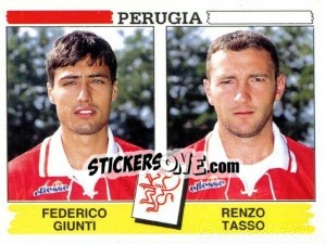 Sticker Federico Giunti / Renzo Tasso - Calciatori 1994-1995 n. 484 - Panini