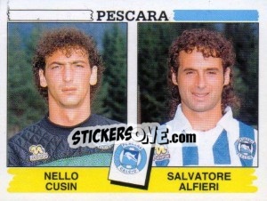 Sticker Nello Cusin / Salvatore Alfieri - Calciatori 1994-1995 n. 487 - Panini