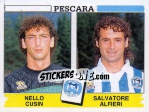 Cromo Nello Cusin / Salvatore Alfieri - Calciatori 1994-1995 - Panini