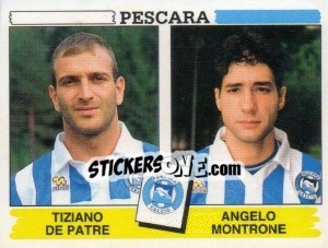 Sticker Tiziano De Patre / Angelo Montrone - Calciatori 1994-1995 n. 493 - Panini