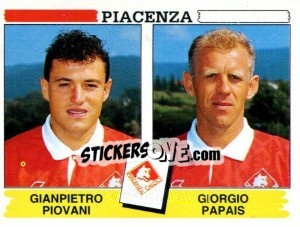Cromo Gianpietro Piovani / Giorgio Papais - Calciatori 1994-1995 - Panini