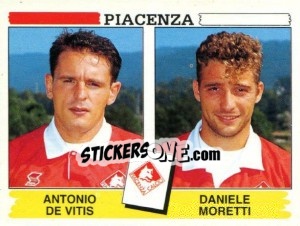 Cromo Antonio De Vitis / Daniele Moretti - Calciatori 1994-1995 - Panini