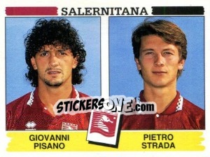 Cromo Giovanni Pisano / Pietro Strada - Calciatori 1994-1995 - Panini