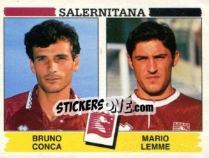 Cromo Bruno Conca / Mario Lemme - Calciatori 1994-1995 - Panini