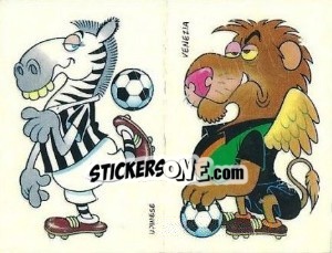 Cromo Mascotte Udinese / Venezia - Calciatori 1994-1995 - Panini