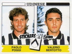 Sticker Paolo Poggi / Valerio Bertotto - Calciatori 1994-1995 - Panini