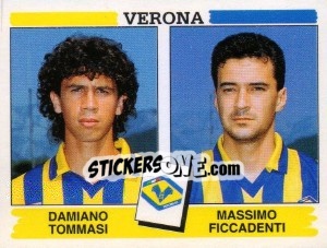 Cromo Damiano Tommasi / Massimo Ficcadenti - Calciatori 1994-1995 - Panini