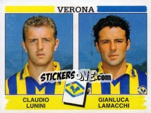 Sticker Claudio Lunini / Gianluca Lamacchi - Calciatori 1994-1995 - Panini