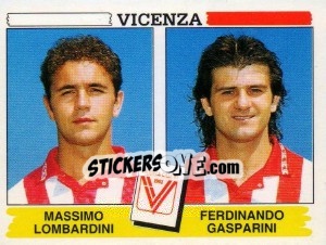 Sticker Massimo Lombardini / Ferdinando Gasparini - Calciatori 1994-1995 n. 547 - Panini