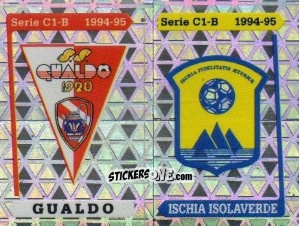 Sticker Stemma Gualdo / Ischia Isolaverde - Calciatori 1994-1995 n. 588 - Panini