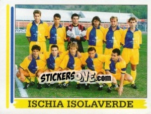 Figurina Squadra Ischia Isolaverde - Calciatori 1994-1995 - Panini
